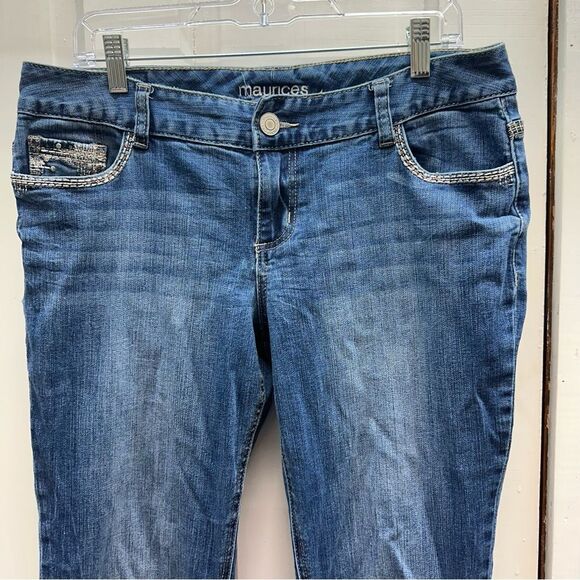 Maurices thick stitch denim boot cut jeans women's 11 12 - Picture 4 of 5